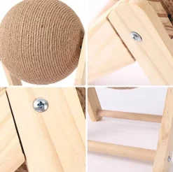 Furendo Haustierzubehör|Reinigungswerkzeuge Für Haustiere-Interaktiver Katzenkratzball – lustiges Katzenspielzeug zum Kratzen und Spielen