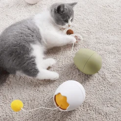 TailTrend Haustierspielzeug-Interaktives Eierschalen-Katzenspielzeug für spannendes Spielen
