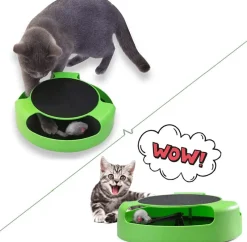 TailTrend Haustierzubehör|Haustierspielzeug-Interaktives Haustierspielzeug – Spannende Drehmaus für Katzen und Hunde