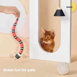 TailTrend Haustierzubehör|Haustierspielzeug-Interaktives intelligentes Katzenspielzeug – Schlangenspaß mit Sensorik