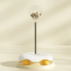 TailTrend Haustierspielzeug-Interaktives Katzenfutter-Spielzeug – Drehteller-Futterspender für spaßige Spielzeit