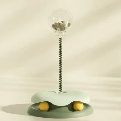 TailTrend Haustierspielzeug-Interaktives Katzenfutter-Spielzeug – Drehteller-Futterspender für spaßige Spielzeit