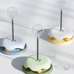 TailTrend Haustierspielzeug-Interaktives Katzenfutter-Spielzeug – Drehteller-Futterspender für spaßige Spielzeit