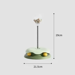 TailTrend Haustierspielzeug-Interaktives Katzenfutter-Spielzeug – Drehteller-Futterspender für spaßige Spielzeit