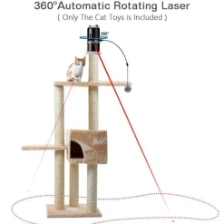 TailTrend Haustierzubehör|Haustierspielzeug-Interaktives Katzen-Laserspielzeug – Tragbares Haustierspielzeug