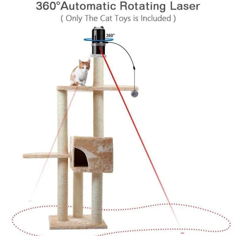 TailTrend Haustierzubehör|Haustierspielzeug-Interaktives Katzen-Laserspielzeug – Tragbares Haustierspielzeug