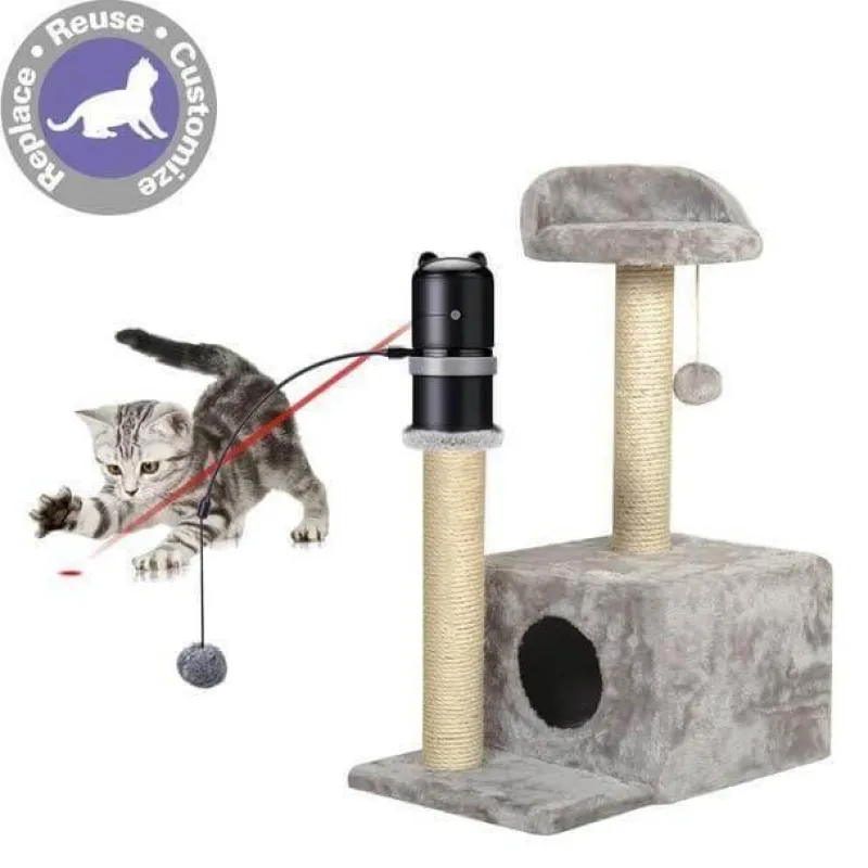 TailTrend Haustierzubehör|Haustierspielzeug-Interaktives Katzen-Laserspielzeug – Tragbares Haustierspielzeug