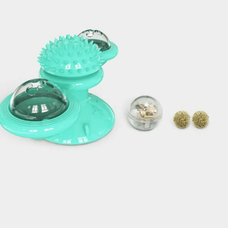 TailTrend Haustierspielzeug-Interaktives Katzenminzen-Windmühlenspielzeug für stundenlanges, spannendes Spielen