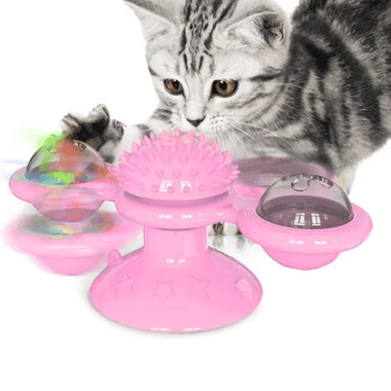 TailTrend Haustierspielzeug-Interaktives Katzenminzen-Windmühlenspielzeug für stundenlanges, spannendes Spielen