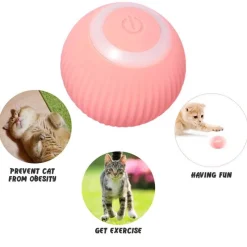 TailTrend Haustierspielzeug-Interaktives Katzenspielzeug mit automatischem Rollball, intelligentes Haustier-Gadget für spannendes Spielen