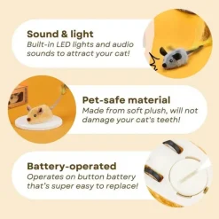 TailTrend Haustierspielzeug-Interaktives Katzenspielzeug „Smart Mouse Chaser“ für spannende Spielstunden