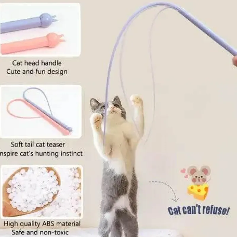 TailTrend Haustierspielzeug-Interaktives Katzenspielzeug aus Silikon für spannenden Spielspaß