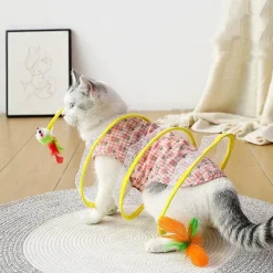 Furendo Haustierzubehör|Reinigungswerkzeuge Für Haustiere-Interaktives Katzentunnelspielzeug – Faltbarer Spieltunnel für Katzen