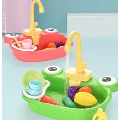 The Decor Haven Haustierzubehör|Küche & Esszimmer-Interaktives Küchenspülenspielzeug für Kinder – lustiges Spielset für kreatives Lernen