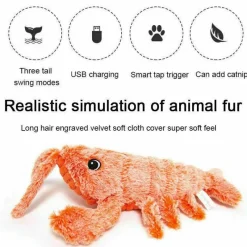 TailTrend Haustierzubehör|Haustierspielzeug-Interaktives Plüsch-Hummer-Katzenspielzeug – Schlabberspielzeug für Haustiere