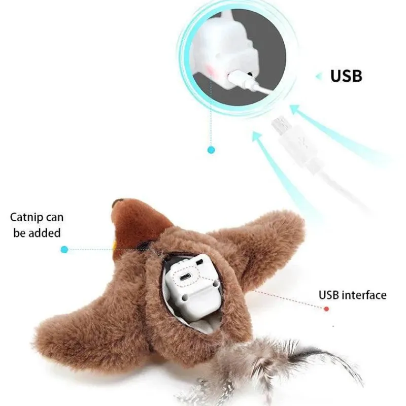 TailTrend Haustierzubehör|Reinigungswerkzeuge Für Haustiere-Interaktives Vogel-Katzenspielzeug – lustiges Spielzeug für Katzen