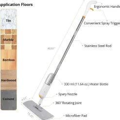 Comfort u0026 Style Gadgets Für Zuhause-3-in-1-Wassersprühmopp – Hand-Bodenreiniger für die einfache Reinigung zu Hause
