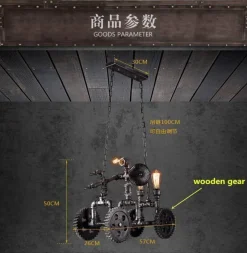 Comfort u0026 Style Beleuchtung-Iron Motorcycle Lamp - Modern Industrial Light Decor