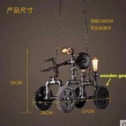 Comfort u0026 Style Beleuchtung-Iron Motorcycle Lamp - Modern Industrial Light Decor