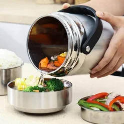 The Decor Haven Camping-Werkzeuge|Camping Im Freien-Isolierte Lunchbox aus Edelstahl – Dreamy Camp Design