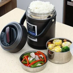 The Decor Haven Camping-Werkzeuge|Camping Im Freien-Isolierte Lunchbox aus Edelstahl – Dreamy Camp Design