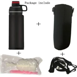 Wild u0026 Free Gear Outdoor-Artikel-Isolierte Thermos-Wasserflasche – Reisebecher mit versteckter Tasche und Geheimfach