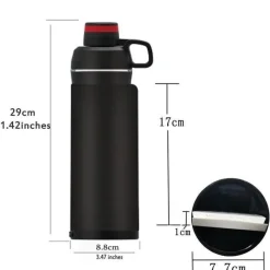 Wild u0026 Free Gear Outdoor-Artikel-Isolierte Thermos-Wasserflasche – Reisebecher mit versteckter Tasche und Geheimfach