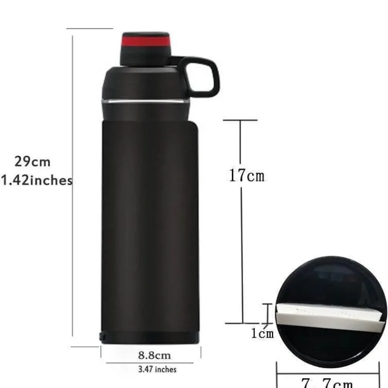 Wild u0026 Free Gear Outdoor-Artikel-Isolierte Thermos-Wasserflasche – Reisebecher mit versteckter Tasche und Geheimfach