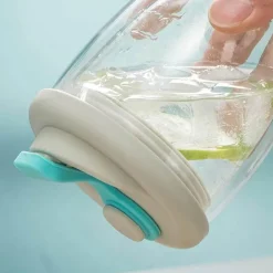 Brew Bliss Küche & Esszimmer-Isolierter doppelwandiger Glasbecher – auslaufsicherer transparenter Kaffeebecher