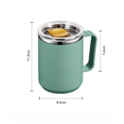 Tom Küche & Esszimmer-Isolierter Kaffeebecher aus Edelstahl mit Henkel – Reisebecher