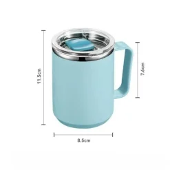 Tom Küche & Esszimmer-Isolierter Kaffeebecher aus Edelstahl mit Henkel – Reisebecher