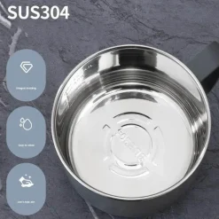 Tom Küche & Esszimmer-Isolierter Kaffeebecher aus Edelstahl, 350 ml, mit hitzebeständigem Deckel