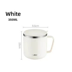 Tom Küche & Esszimmer-Isolierter Kaffeebecher aus Edelstahl, 350 ml, mit hitzebeständigem Deckel