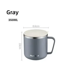 Tom Küche & Esszimmer-Isolierter Kaffeebecher aus Edelstahl, 350 ml, mit hitzebeständigem Deckel