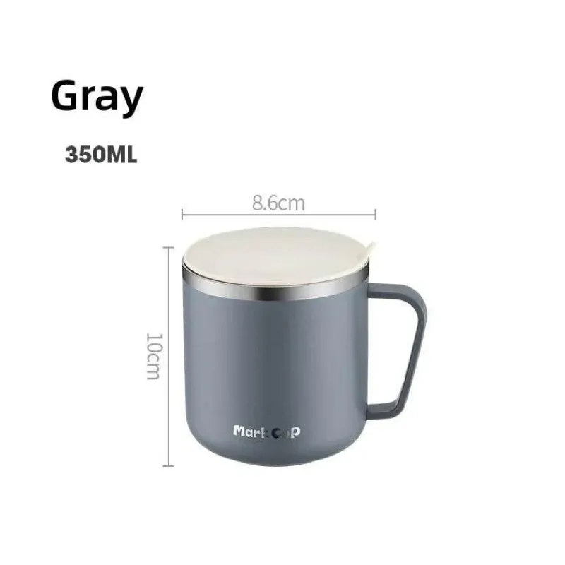 Tom Küche & Esszimmer-Isolierter Kaffeebecher aus Edelstahl, 350 ml, mit hitzebeständigem Deckel