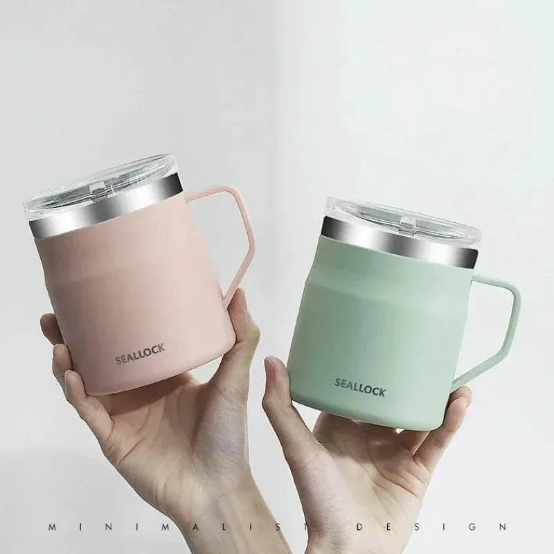 Tom Küche & Esszimmer-Isolierter Kaffeebecher aus Edelstahl mit Deckel, reisefreundliches Design