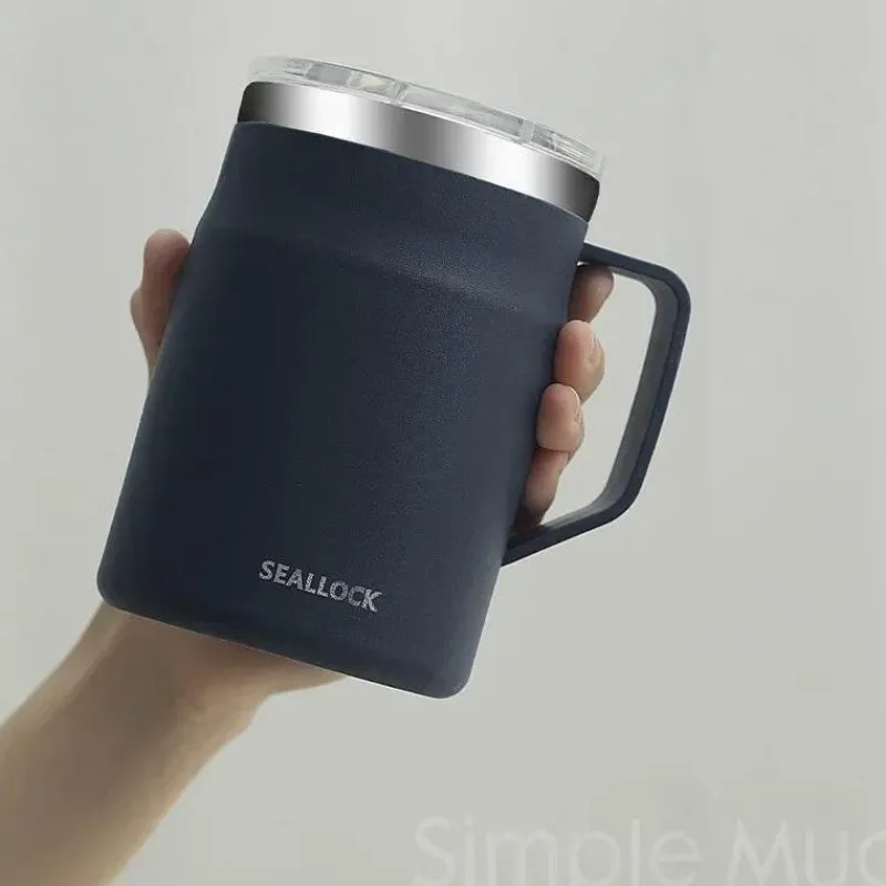 Tom Küche & Esszimmer-Isolierter Kaffeebecher aus Edelstahl mit Deckel, reisefreundliches Design