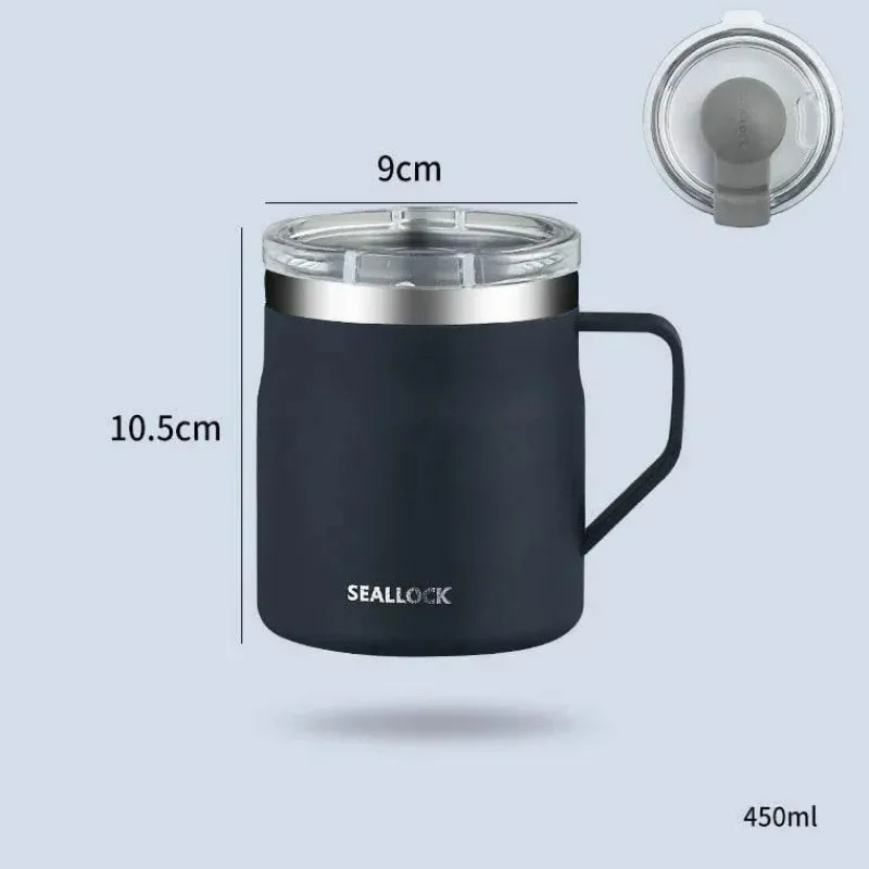 Tom Küche & Esszimmer-Isolierter Kaffeebecher aus Edelstahl mit Deckel, reisefreundliches Design