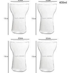 Plates u0026 More Küche & Esszimmer-Isoliertes Trinkbecher-Set aus Glas – Transparente Saft- und Teebecher
