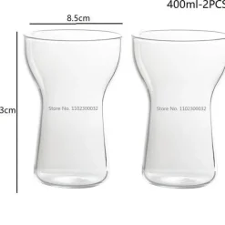 Plates u0026 More Küche & Esszimmer-Isoliertes Trinkbecher-Set aus Glas – Transparente Saft- und Teebecher