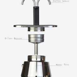 The Cozy Mug Küche & Esszimmer-Italienische Kaffeekanne – Kreativer Espressokocher