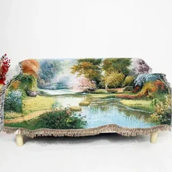 The Blanket Nook Bettzeug-Jacquard-Sofadecke – Vielseitige Picknickmatte für den Außenbereich, Bettdecke