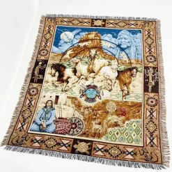 The Blanket Nook Bettzeug-Jacquard-Sofadecke – Vielseitige Picknickmatte für den Außenbereich, Bettdecke