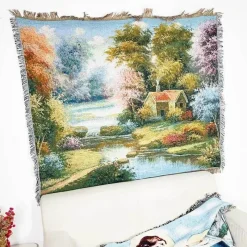 The Blanket Nook Bettzeug-Jacquard-Sofadecke – Vielseitige Picknickmatte für den Außenbereich, Bettdecke