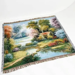 The Blanket Nook Bettzeug-Jacquard-Sofadecke – Vielseitige Picknickmatte für den Außenbereich, Bettdecke