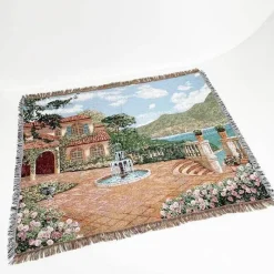 The Blanket Nook Bettzeug-Jacquard-Sofadecke – Vielseitige Picknickmatte für den Außenbereich, Bettdecke