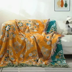 Snug u0026 Soft Bettzeug-Japanische Baumwoll-Überwurfdecke - Doppelseitiger Sofabezug Tagesdecke