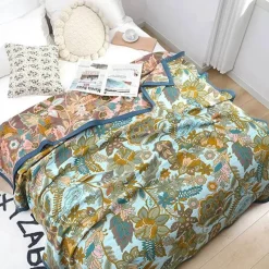 Wrap u0026 Relax Bettzeug-Japanische Baumwollgaze-Decke – Weiche Luxus-Sommerdecke für Erwachsene