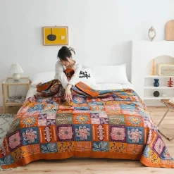 Cozy Haven Bettzeug-Japanische Baumwollgaze-Decke - Weiche, atmungsaktive Sommerdecke