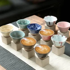 Plates u0026 More Küche & Esszimmer-Japanische Espressotassen aus Porzellan – 100 ml Latte-Becher in Geschenkbox